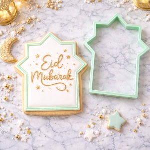 Eid Mubarak Star Dome Cookie Cutter & Stamp Set