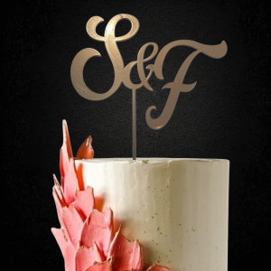 Personalized Initials Wedding Cake Topper
