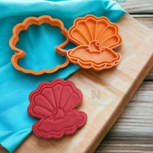 Seashell / Clam Cookie Cutter & Stamp – Under the Sea Theme