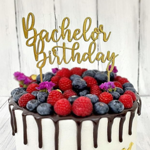 “Bachelor Birthday” Cake Topper – Funny Adult Birthday Party