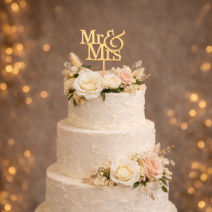 Mr & Mrs Wedding Cake Topper
