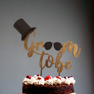 “Groom To Be” Bachelor Party Cake Topper – Fun 3D Printed Bridal Shower Decoration