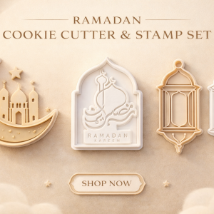 Eid Mubarak Mosque Dome Cookie Cutter & Embosser Set