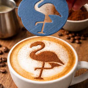 Flamingo Coffee Stencil – Latte Art & Cake Dusting Stencil
