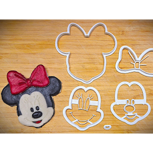 Cartoon Girl Cookie Cutter Set with Bow